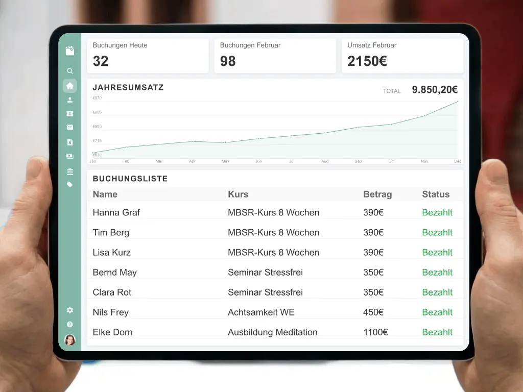 Digitale Rechnungsstellung und Buchhaltung für Yogalehrer und Entspannungstrainer