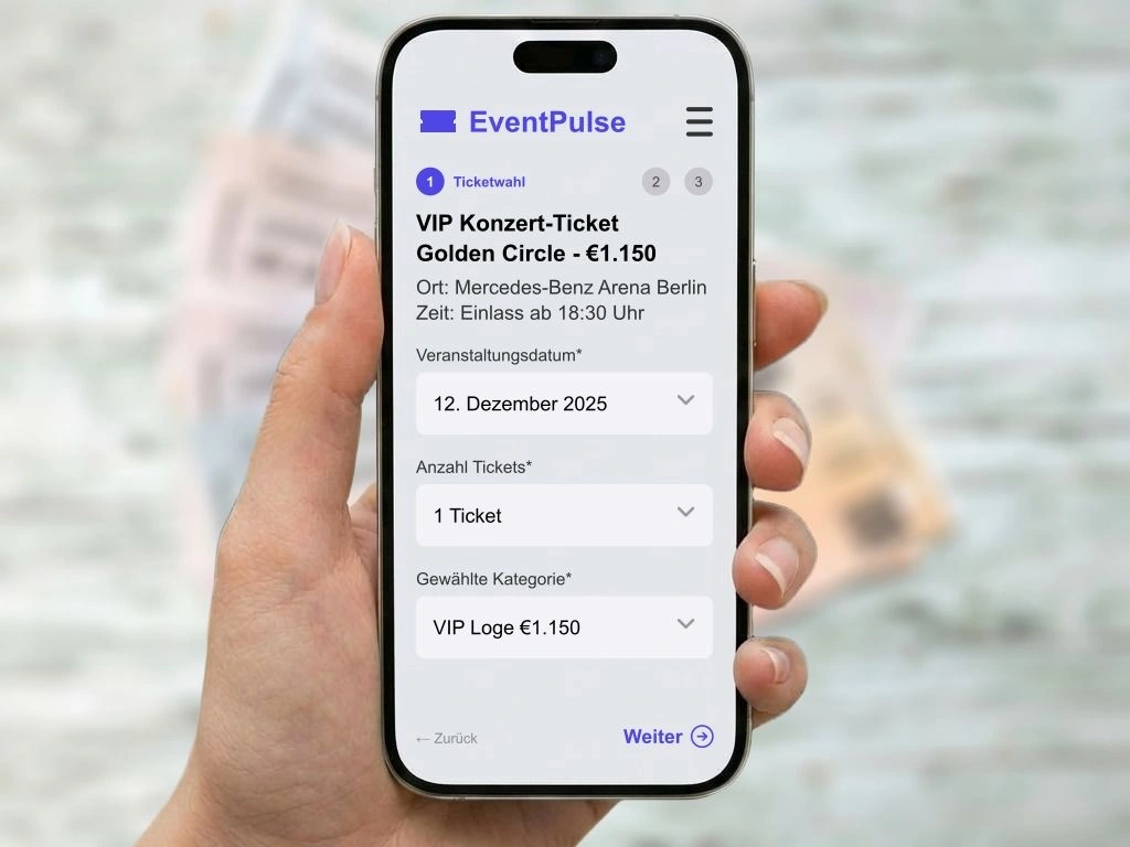 Volle Übersicht im Event Management Dashboard mit Echtzeit-Statistik zu verkauften Tickets und Zahlungseingängen
