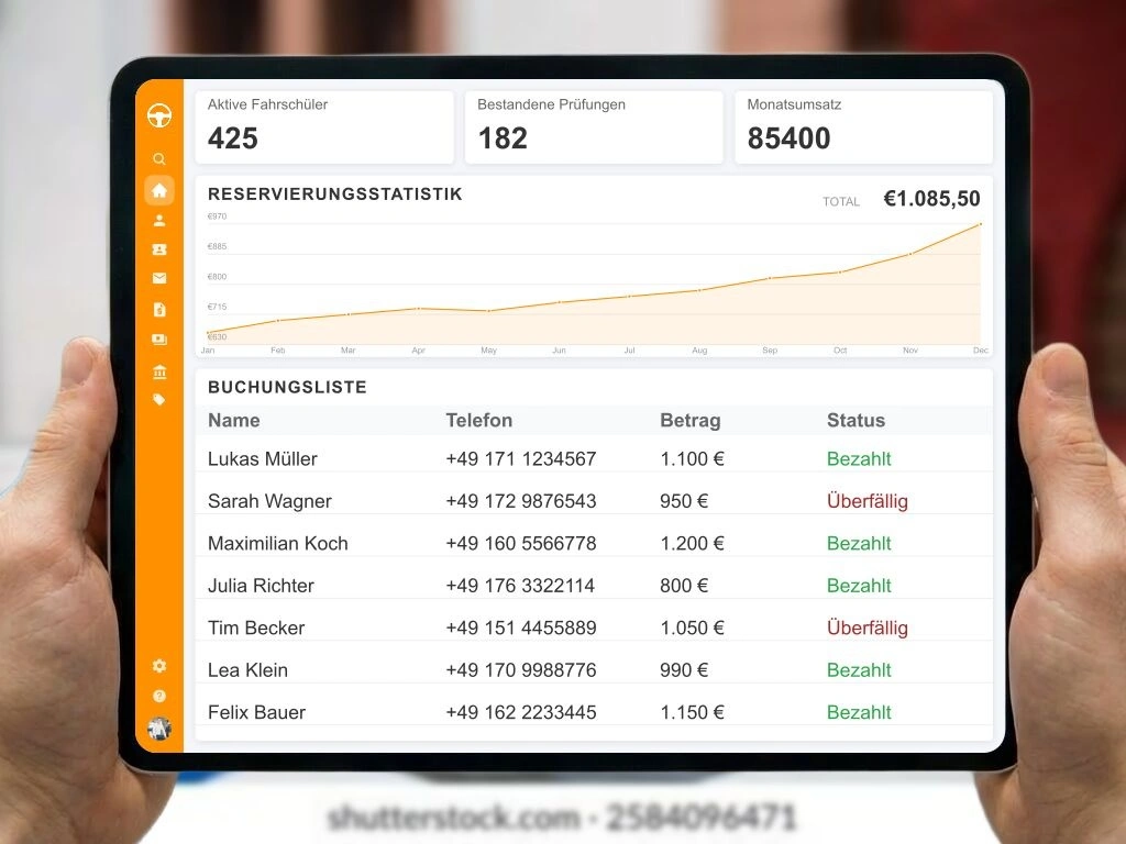 Digitale Verwaltung von Fahrschülern und automatisierte Büroprozesse