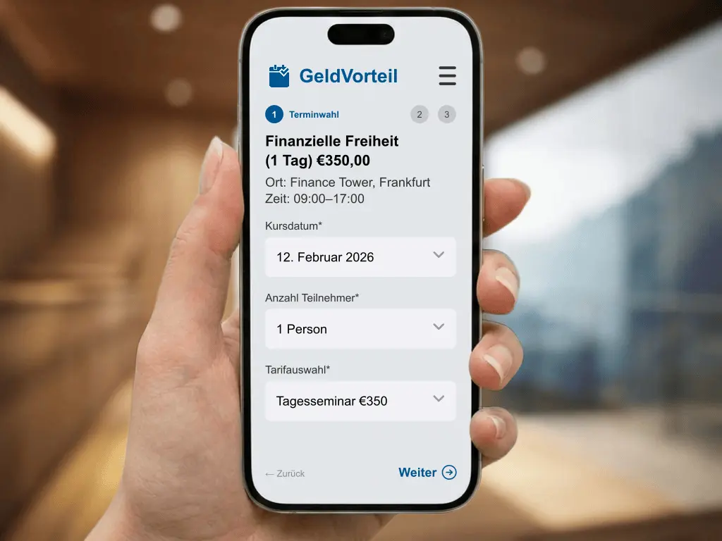 Professionelle Online-Terminplanung für Finanzcoaching für Frauen, ETF-Webinare und individuelle Mentoring-Strategien ohne E-Mail-Aufwand