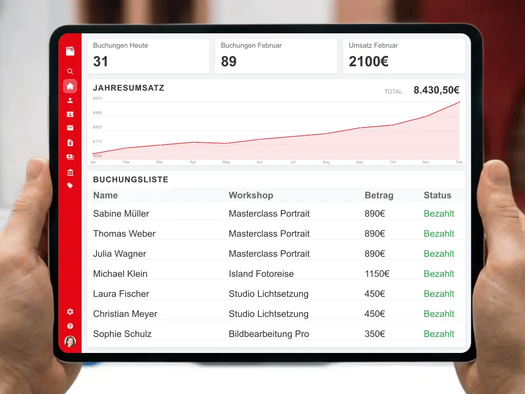 Digitale Buchhaltung E-Rechnung und Rechnungsstellung für selbstständige Fotografen und Fotoschulen