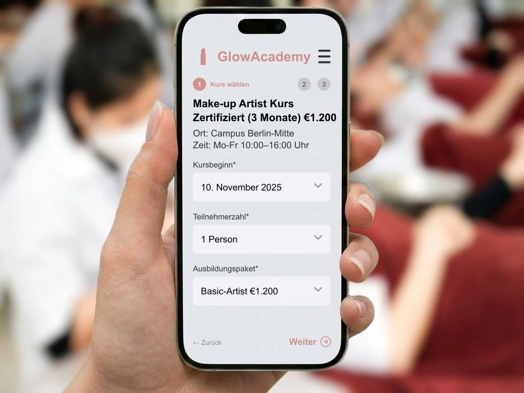 Digitale Verwaltung von Schülerdaten und Anmeldungen für Kosmetikschulen und Make-up Artist Ausbildungen