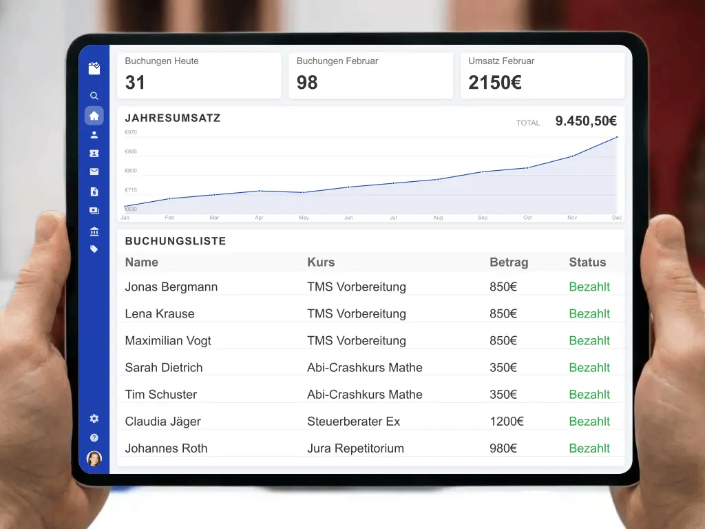 Erstellung von Teilnahmebescheinigungen und Zertifikaten für Prüfungskurse mit integrierter Ratenzahlung und digitaler Rechnungsabwicklung