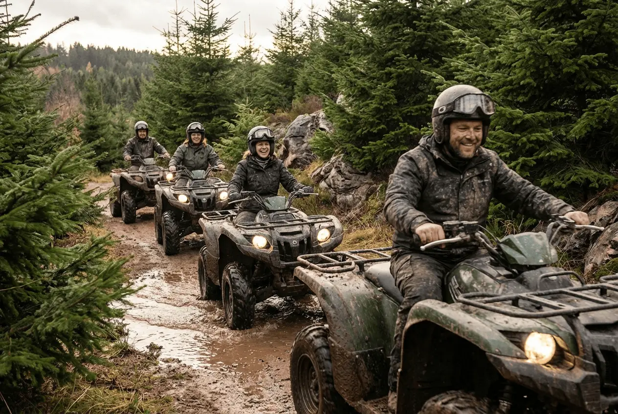 Quad Tour durchs Gelände ATV Offroad Event für Gruppen und Firmen