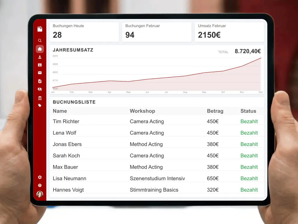 Automatisierte Teilnehmerverwaltung und E-Rechnung Erstellung für Schauspielschulen und Semestergebühren
