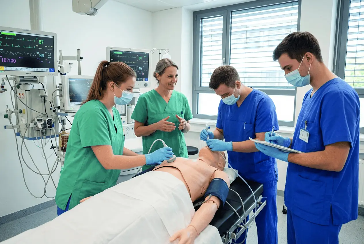 Professioneller LKW Fahrsimulator und Landwirtschafts Simulator Cockpit in einem Trainingszentrum