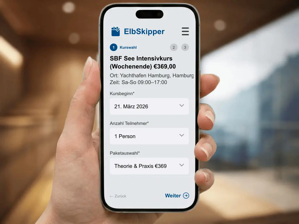 Organisation von Theoriekursen Sportbootführerschein SBF Binnen See und praktische Fahrstunden Boot