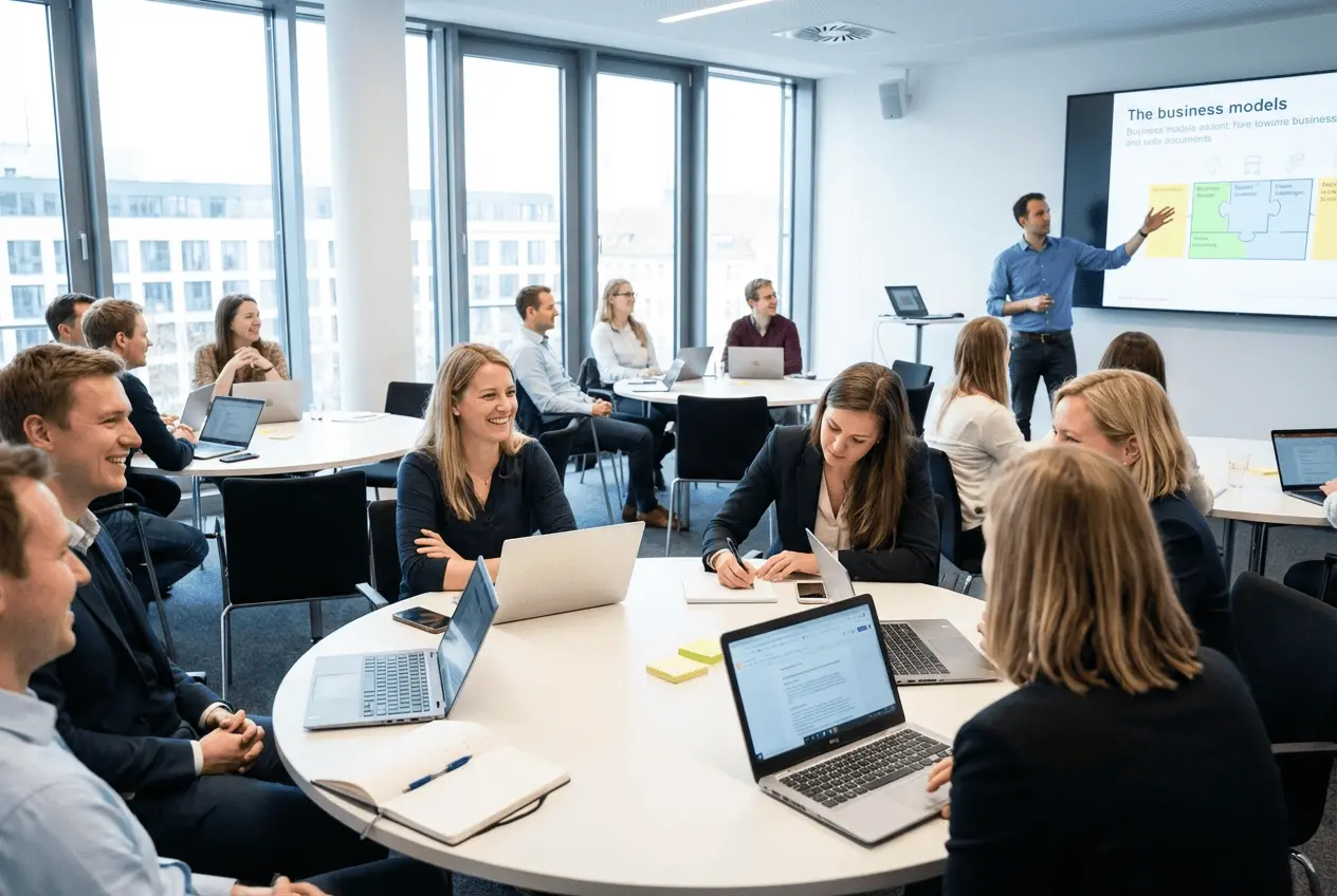Dashboard zur Verwaltung von Start-Up Gründungsseminaren mit Teilnehmerlisten und Online-Buchungsfunktion
