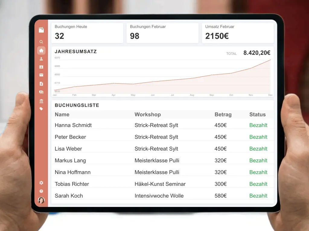 Gruppe beim gemeinsamen Socken stricken und Amigurumi häkeln im voll belegten Workshop