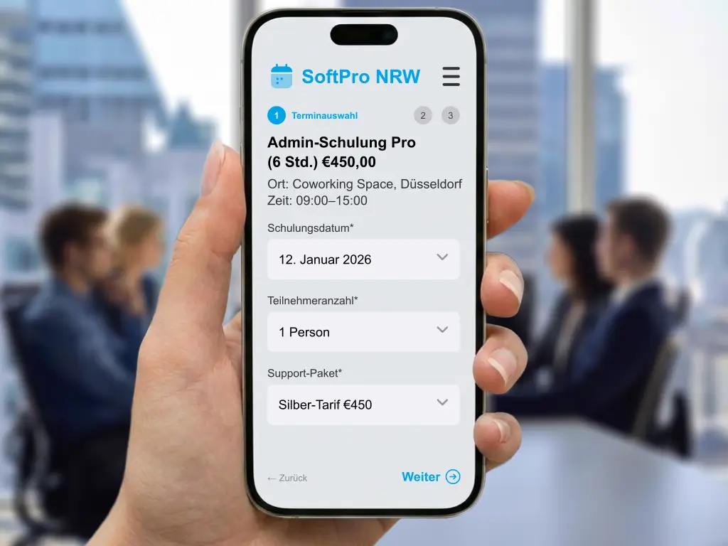 Digitale Terminplanung und automatische Rechnungsstellung statt Papierkram und Telefonstress im Büro