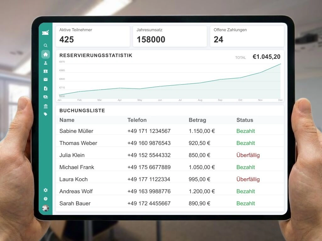 Digitale Verwaltung von Teilnehmerlisten Wartelisten und automatisierten Finanzdaten für Bildungsveranstaltungen