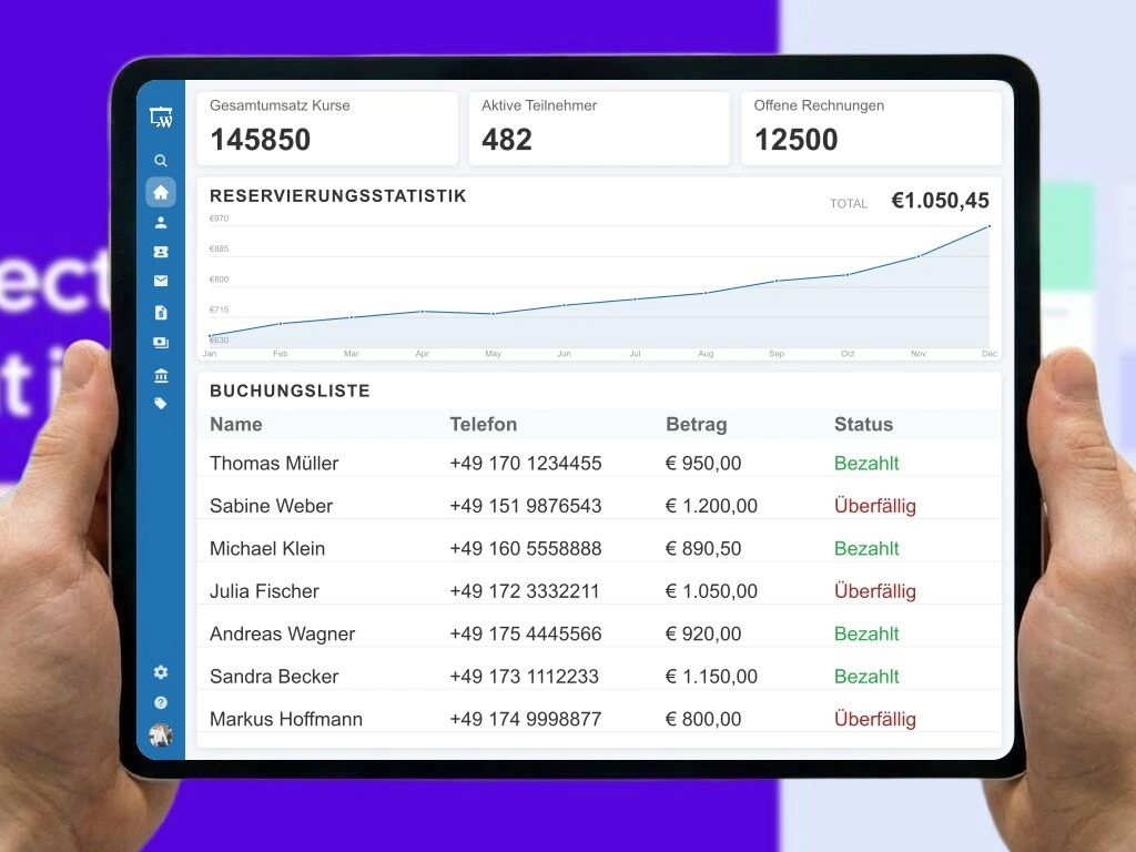 Flexible Online Terminbuchung und Seminarverwaltung für WordPress Webseiten inklusive E-Rechnung Integration