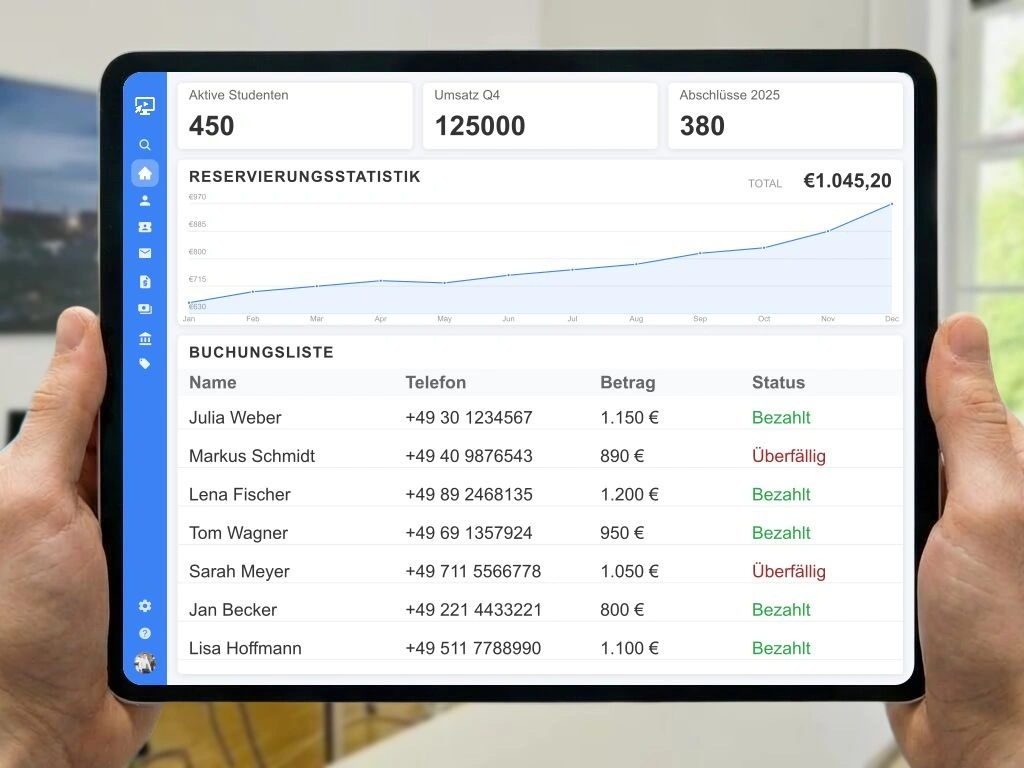 Online Kursbuchungssystem mit Zahlungsabwicklung und Warteliste für mehr Umsatz