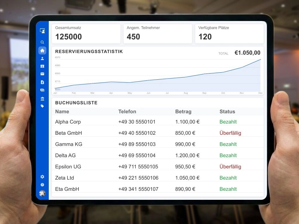Automatisierte Erstellung von Teilnehmerlisten und E-Rechnungen im Seminarmanagement Dashboard