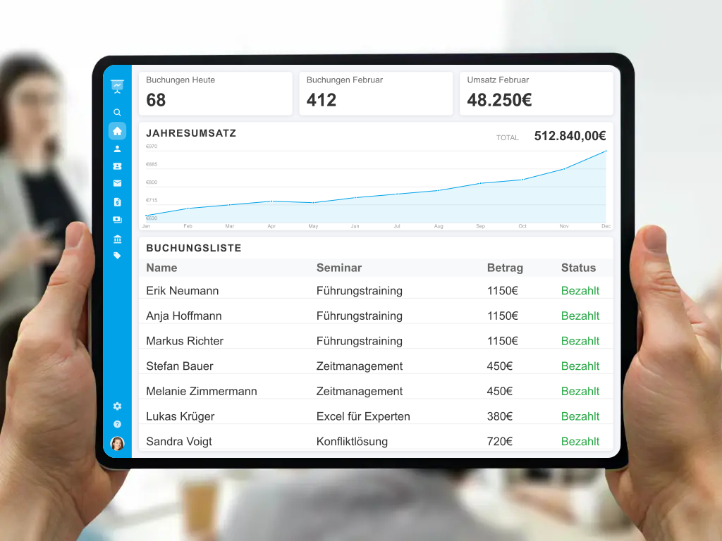 Automatisierte Erstellung von Teilnehmerlisten und E-Rechnungen im Seminarmanagement Dashboard
