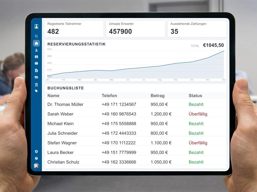 Online-Buchungssystem mit Warteliste und Bezahlfunktion für maximale Kursauslastung und Umsatzsteigerung bei Events